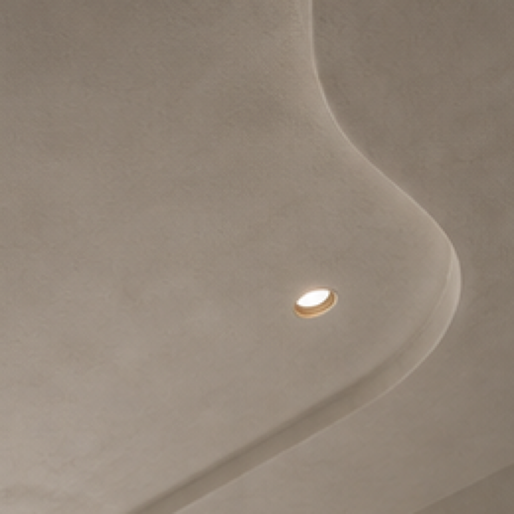 Plafond spackspuiten voorbeeld van afwerking